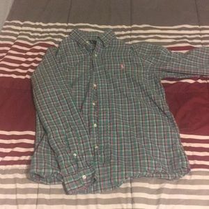 Long sleeve polo dress shirt